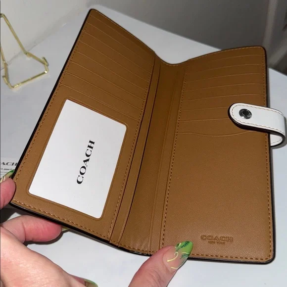 Coach Slim Wallet Signature Canvas Hula Print - Picture 3 of 5